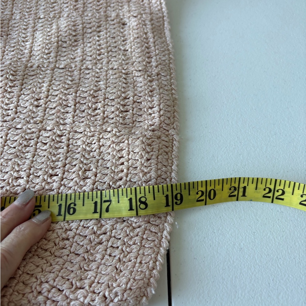 Vintage Jennifer Reed Knitted‎ by Hand Cream Size M Side Buttons Silk Blend Crop - Picture 13 of 13